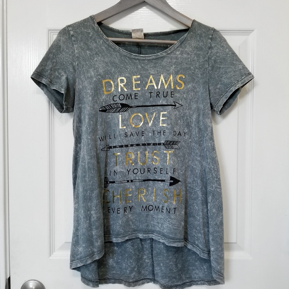 Flowy top with inspirational quote